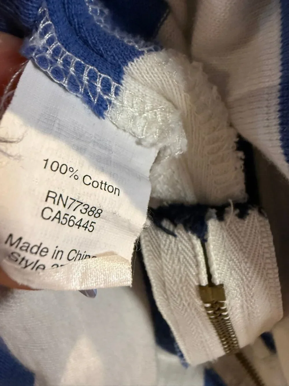 J.Crew XS Blue White Striped Cotton Shift Dress Side Zips Nautical